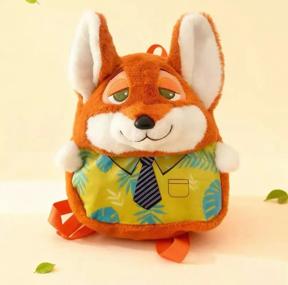 Zootopia Nick Fox Plush Backpack, Multiway Kids Cosplay Bag